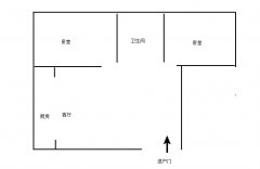 北部新城，6楼非顶层，66平毛坯房，20万